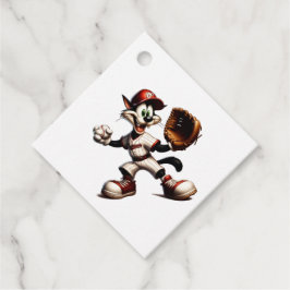 Etiquetas Para Lembrancinhas Gatinho De Beisebol Enrola Para Cima