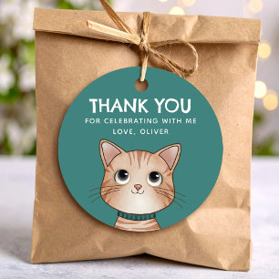 Etiquetas Para Lembrancinhas Gatinho marrom obrigado