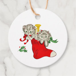 Etiquetas Para Lembrancinhas Gatinhos natais vintages