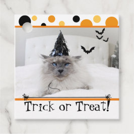 Etiquetas Para Lembrancinhas Gato De Halloween Spooky No Chapéu De Bruxas