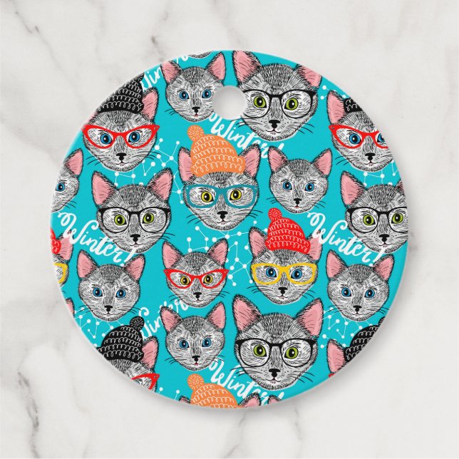 Etiquetas Para Lembrancinhas Gato no chapéu (Frente)