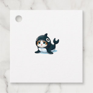 Etiquetas Para Lembrancinhas Gato no Figurino de Orca