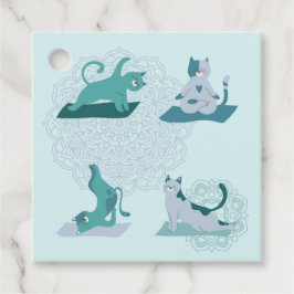 Etiquetas Para Lembrancinhas Gatos de Yoga
