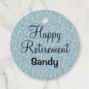 Etiquetas Para Lembrancinhas Gelam Feliz Retirement Azul Silver Glitter Sparkle