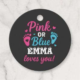 Etiquetas Para Lembrancinhas Gênero Personalizado Revelar Rosa ou Azul Bebê