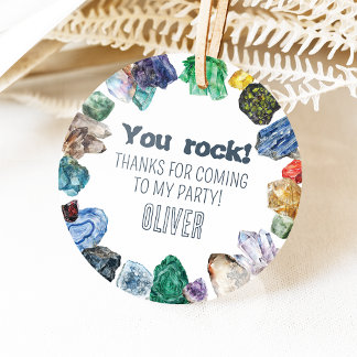 Etiquetas Para Lembrancinhas Geology Birthday Dig Party Circle Favor Tags