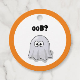 Etiquetas Para Lembrancinhas Ghost Confuso Diz "Oob"? Cartoon de Dia de as Brux