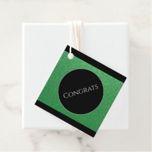 Etiquetas Para Lembrancinhas Gift-FavorTag -Faux Glitter Congrats