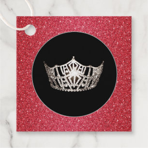 Etiquetas Para Lembrancinhas Gift-FavorTag -Miss América Style Crown