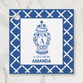 Etiquetas Para Lembrancinhas GingerJar e Bamboo | Monograma A | Marcas de Favor