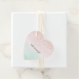 Etiquetas Para Lembrancinhas Girly Glam Blush Pink Mint Dourado Sparkle Confett