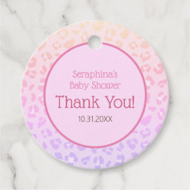 Etiquetas Para Lembrancinhas Girly Rainbow Leopard Chá de fraldas Obrigado