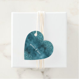 Etiquetas Para Lembrancinhas Glam Turquoise Teal Blue Glitter
