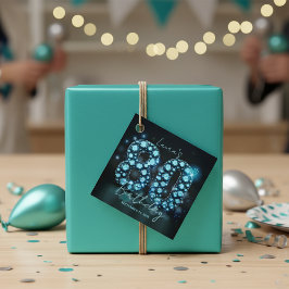 Etiquetas Para Lembrancinhas Glamorous Sapphire Gem 80th Birthday Party