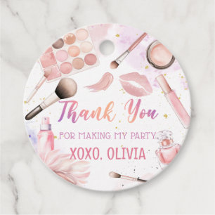 Etiquetas Para Lembrancinhas Glitz Glam Makeup Birthday Sticker