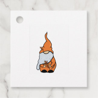 Etiquetas Para Lembrancinhas Gnome de queda com folhas de queda