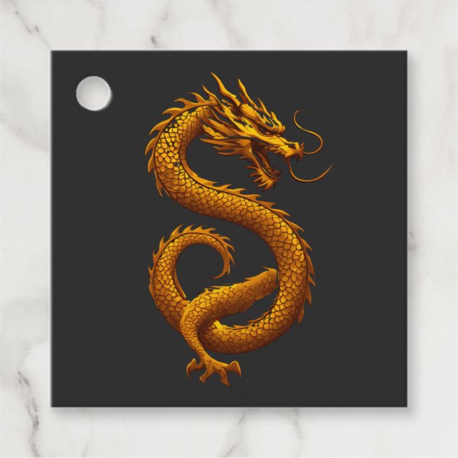 Etiquetas Para Lembrancinhas Golden Dragon (Frente)