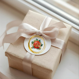 Etiquetas Para Lembrancinhas Golden Merry Christmas Personalized Favor Tags