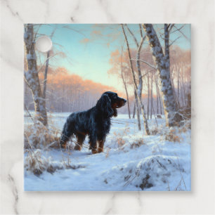 Etiquetas Para Lembrancinhas Gordon Setter Deixe Nevar Natal