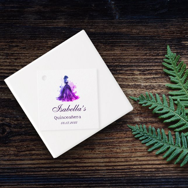 Etiquetas Para Lembrancinhas Gótica Glam Quince (Announce special day with unforgettable style & sophistication using our Gothic Glam Quinceañera.)