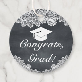 Etiquetas Para Lembrancinhas Graduação de Chão Negro e Lace Branco