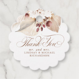 Etiquetas Para Lembrancinhas Grama das Pampas Floral Boho Exótico Obrigado