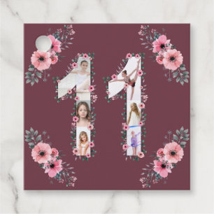 Etiquetas Para Lembrancinhas Grande 11 Birthday Rapariga Fotografia Collage Flo