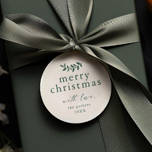 Etiquetas Para Lembrancinhas Greenery Mínimo Simples Feliz Natal