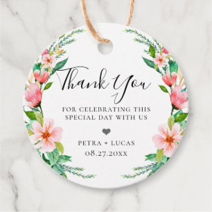 Etiquetas Para Lembrancinhas Grinalda floral da ilha botânica