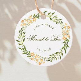 Etiquetas Para Lembrancinhas Grinalda Floral de Laranja Destinada ao Mel de Cas