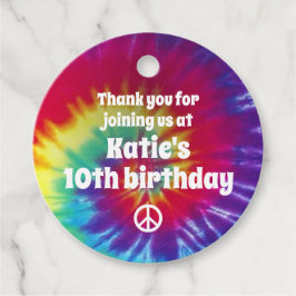 Etiquetas Para Lembrancinhas Groovy Tie Dye Hippie Party