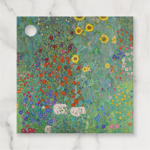 Etiquetas Para Lembrancinhas Gustav Klimt - Jardim do País com Girassóis
