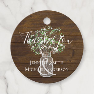 Etiquetas Para Lembrancinhas Gypsophila Mason Jar Casamento Russo de Orçamento