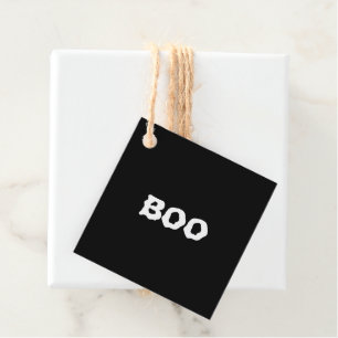 Etiquetas Para Lembrancinhas Halloween Boo e vazio preto e branco assustador
