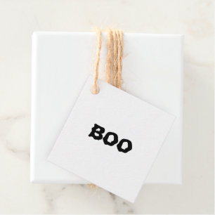 Etiquetas Para Lembrancinhas Halloween Boo vazio preto e branco assustador