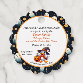 Etiquetas Para Lembrancinhas Halloween Cruising Duck Tag