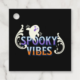 Etiquetas Para Lembrancinhas Halloween Ghost Spooky Vibes Typografia Lettering