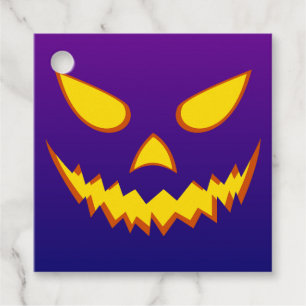 Etiquetas Para Lembrancinhas Halloween Grinning Face Jack o Lanterna Pumpkin