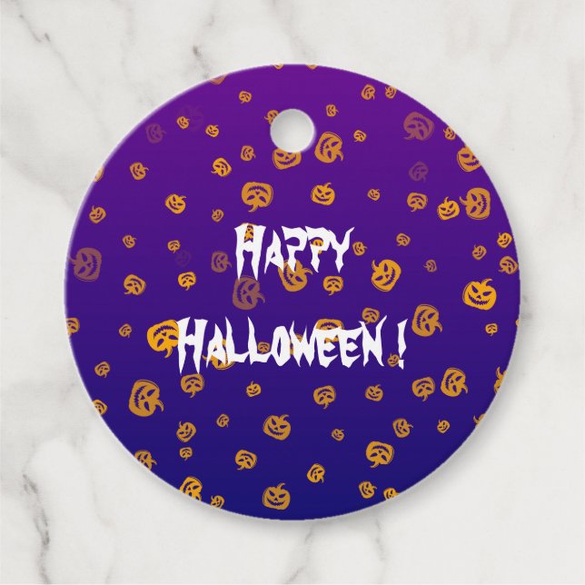 Etiquetas Para Lembrancinhas Halloween Jack Pumpkins (Frente)