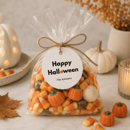 Etiquetas Para Lembrancinhas Halloween Minimalista Moderno – Abóbora Personaliz