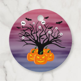 Etiquetas Para Lembrancinhas Halloween Pumpkin Jack o’ Lanterna Árvore Morto