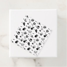 Etiquetas Para Lembrancinhas Halloween Spooky Bonito Padrão Feriado Feriado Neg