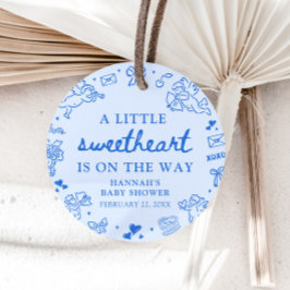 Etiquetas Para Lembrancinhas Hand Drawn Valentine Little Sweetheart Baby Shower