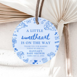 Etiquetas Para Lembrancinhas Hand Drawn Valentine Little Sweetheart Baby Shower