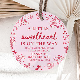 Etiquetas Para Lembrancinhas Hand Drawn Valentine Little Sweetheart Baby Shower