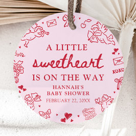 Etiquetas Para Lembrancinhas Hand Drawn Valentine Little Sweetheart Baby Shower