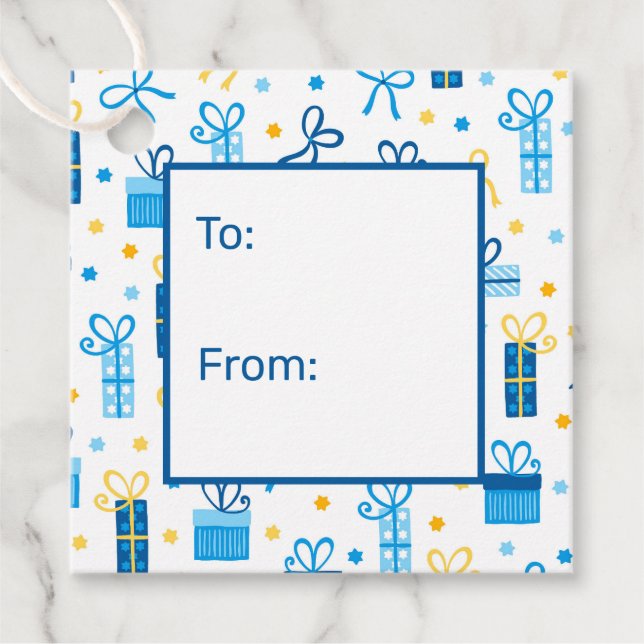 Etiquetas Para Lembrancinhas Hanukkah Apresenta a (Frente)