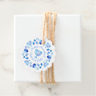 Etiquetas Para Lembrancinhas Hanukkiah Feliz Hanukkah Feriado Judeu Menorah