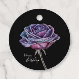 Etiquetas Para Lembrancinhas Happy Birthday Purple Rose
