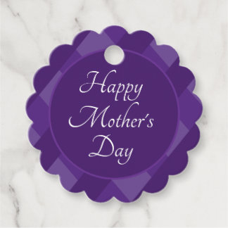 Etiquetas Para Lembrancinhas Happy Mother's Day Shades of Purple Stripes Simple